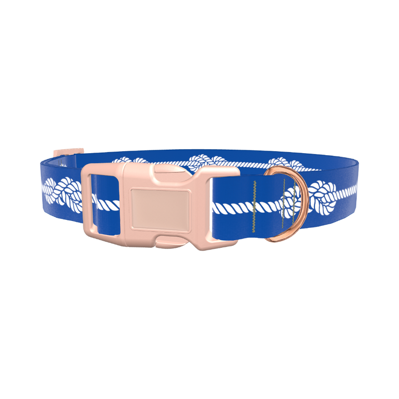 Nautical Knot Dog Collar - plastic gold