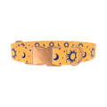 Mystical Sun and Moon Dog Collar - metal silver
