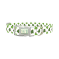 Festive Tree Pattern Dog Collar - plastic silver