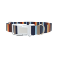 Striped Geometric Dog Collar - plastic rose gold