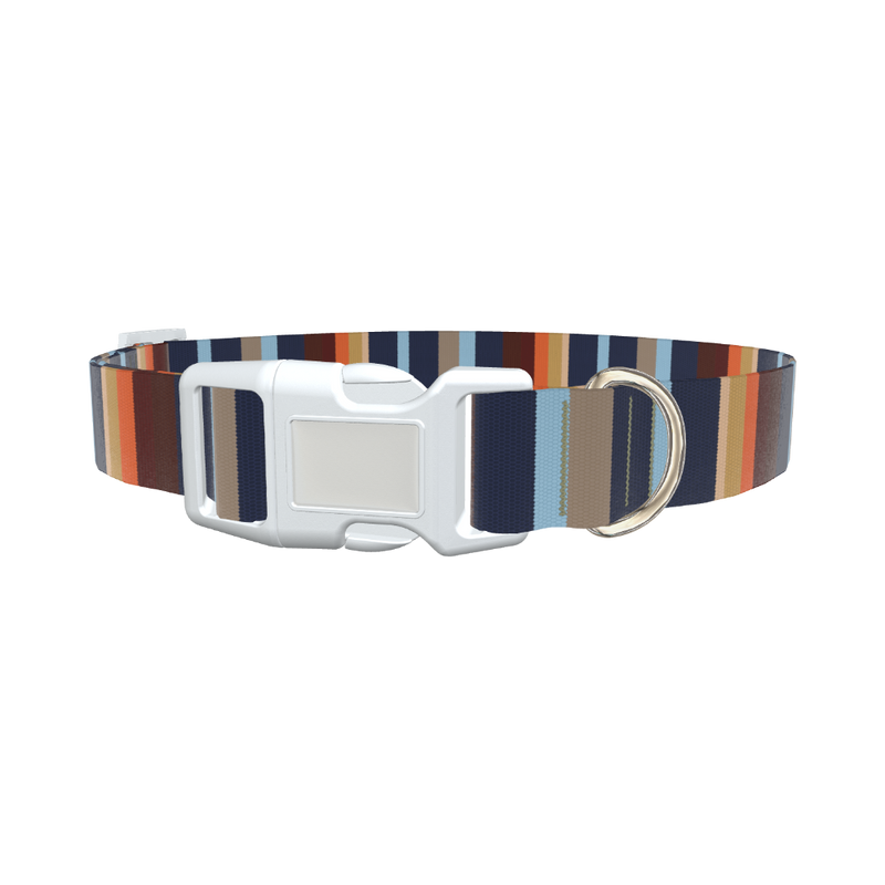 Striped Geometric Dog Collar - plastic rose gold