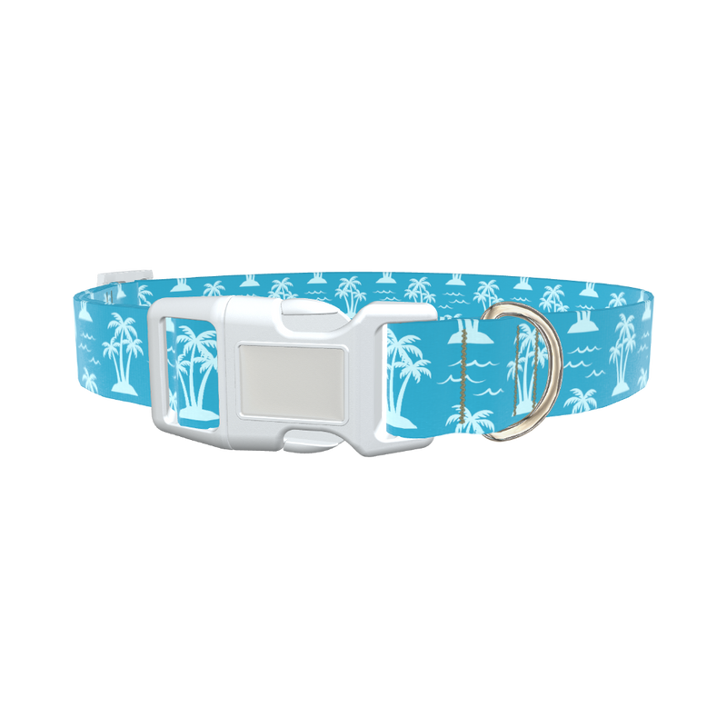 Tropical Island Dog Collar - plastic rose gold