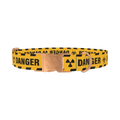 Hazard Warning Dog Collar - metal rose gold