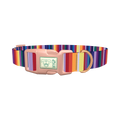 Colorful Mexican Stripe Dog Collar - plastic rose gold