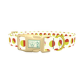 Geometric Polka Dot Dog Collar - plastic gold