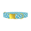 Daisy Floral Dog Collar - metal gold