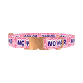 Peace Symbol Pink Dog Collar - metal rose gold