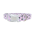Floral Pansy Dog Collar - plastic gold