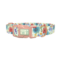Floral Garden Dog Collar - plastic rose gold