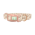 Beige Croissant Leaf Dog Collar - plastic rose gold