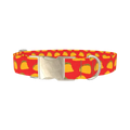 Taco Pattern Dog Collar - metal silver