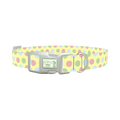 Pastel Polka Dot Pattern Dog Collar - plastic silver