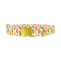 Peace Sign Pattern Dog Collar - metal gold