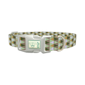 Geometric Rhombus Pattern Dog Collar - plastic silver
