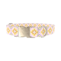 Pastel Geometric Dog Collar - metal gold
