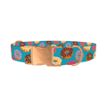 Donut Pattern Dog Collar - metal rose gold