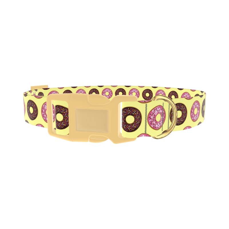 Donut Sprinkle Dog Collar - plastic gold