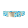 Winter Cat Dog Collar - metal silver