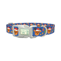Blue Reindeer Gift Dog Collar - plastic silver