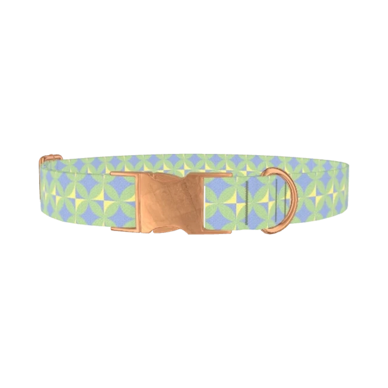 Geometric Petal Dog Collar - metal rose gold