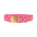 Love Peace Dog Collar - metal rose gold