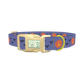 Pumpkin Cross Stitch Dog Collar - plastic gold