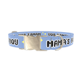 Mamas Boy Dog Collar - metal silver