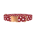 Red Silhouette Tree Dog Collar - metal rose gold