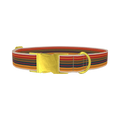 Autumn Stripes Dog Collar - metal gold