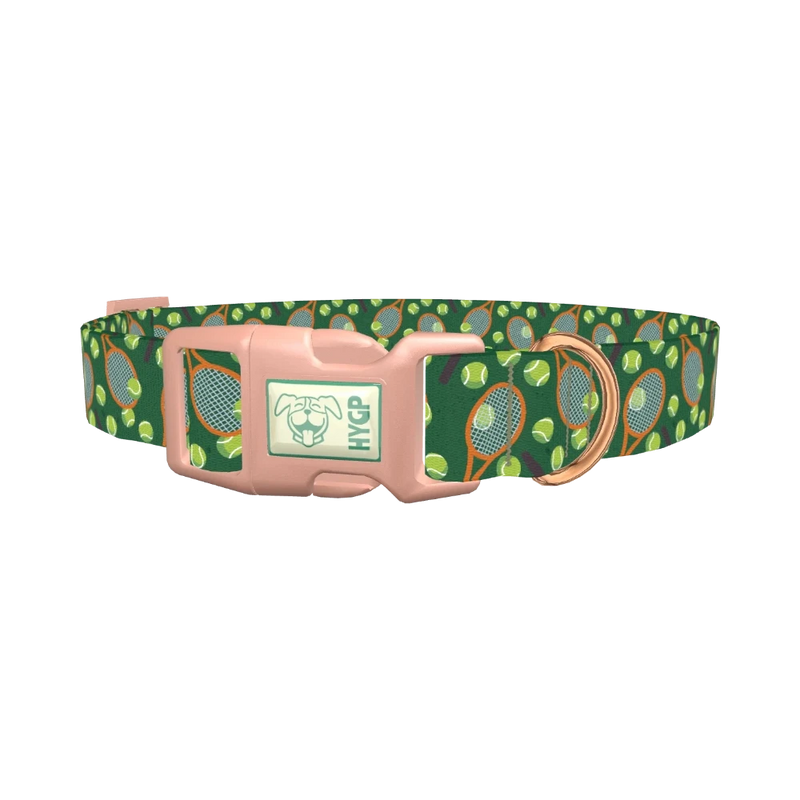 Tennis Sport Dog Collar - plastic rose gold