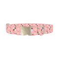 Bee Floral Dog Collar - metal silver
