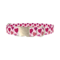 Heart Balloon Dog Collar - metal silver