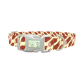 Geometric Sausage Dog Collar - plastic silver