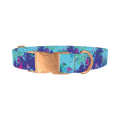 Abstract Paint Dog Collar - metal rose gold