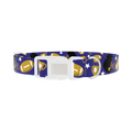 Purple Football Trophy Dog Collar - plastic silver