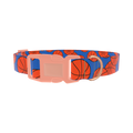 Blue Basketball Pattern Dog Collar - plastic rose gold