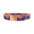 Abstract Mountain Dog Collar - metal rose gold