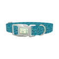 Geometric Knit Dog Collar - plastic silver