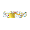 Colorful Lure Pattern Dog Collar - metal gold