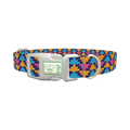 Geometric Pyramid Dog Collar - plastic silver