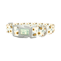 Bee and Sunflower Dog Collar - plastic silver