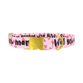 Heart Pattern Dog Collar - metal gold