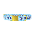 Peace Symbol Dog Collar - metal gold