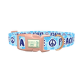 Peace Symbol Dog Collar - plastic rose gold