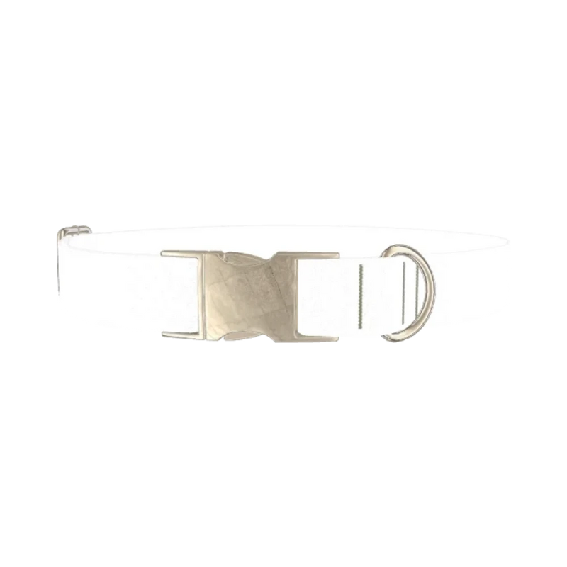 Camo Pattern Dog Collar - metal silver