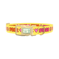 Peace Hippie Dog Collar - plastic silver