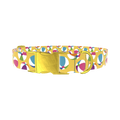 Beach Ball Dog Collar - metal rose gold