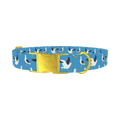 Seagull Pattern Dog Collar - metal gold