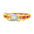 Peace Hippie Dog Collar - plastic silver