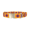 Mexican Tribal Star Dog Collar - metal silver